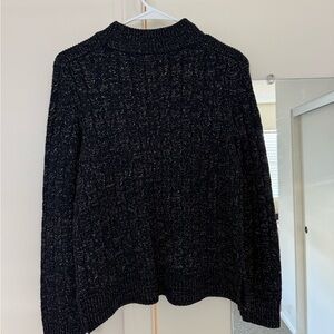 A.P.C. Black Flecked Turtleneck Sweater